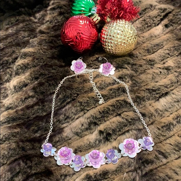 PRETTY & Charming-lavender-necklace/earrings #A369 - Picture 2 of 4